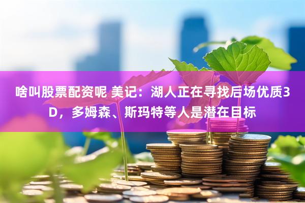 啥叫股票配资呢 美记：湖人正在寻找后场优质3D，多姆森、斯玛特等人是潜在目标