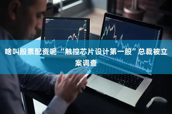 啥叫股票配资呢 “触控芯片设计第一股”总裁被立案调查